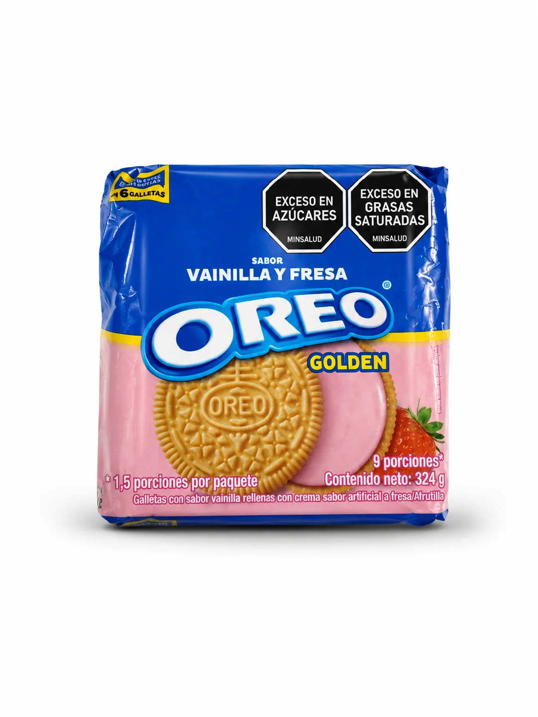 GALLETA OREO VAINILLA Y FRESA 6 UNDS X 324 GM