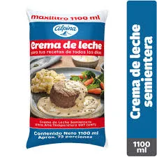 CREMA DE LECHE ALPINA SEMIENTERA X 1100 ML