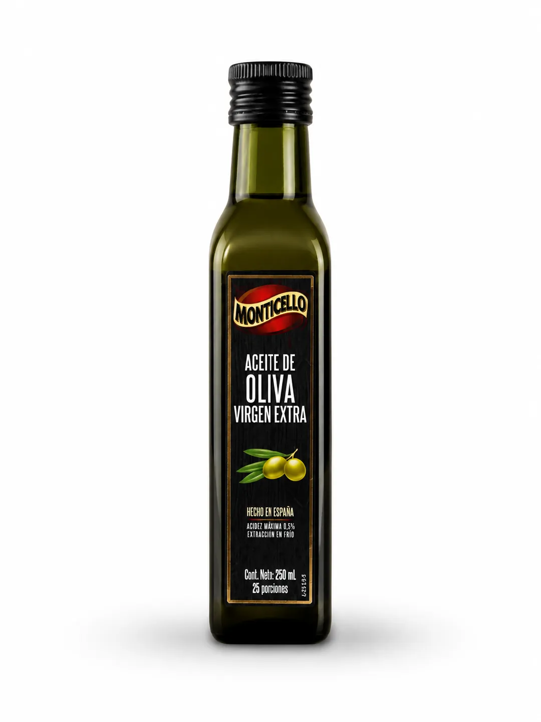 ACEITE DE OLIVA EXTRA VIRGEN MONTICELLO X 250 ML