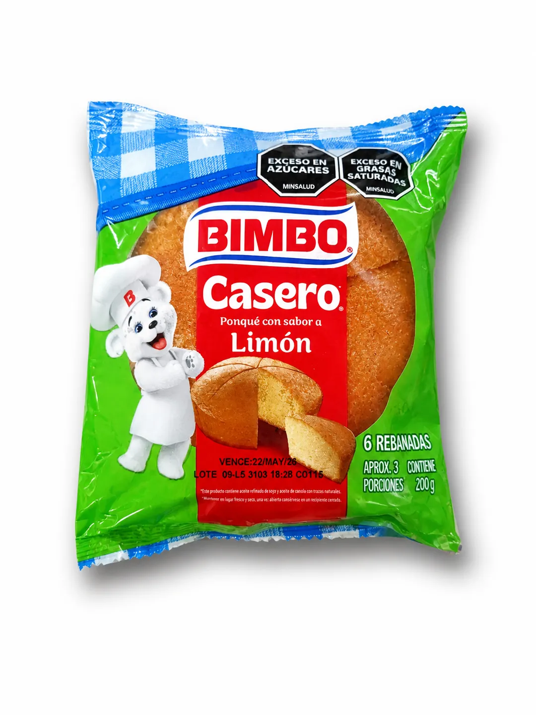 BIMBO CASERO LIMON X 200 GM