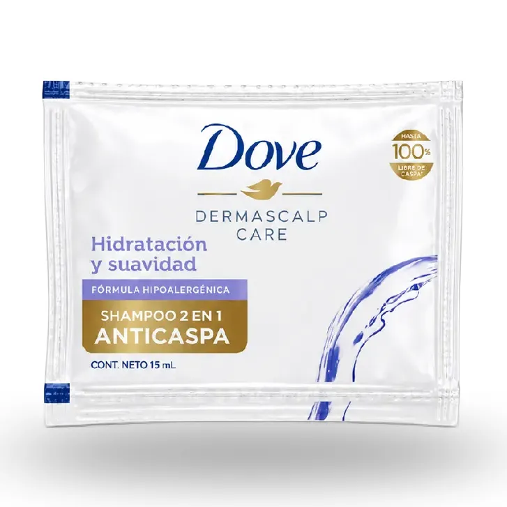 SHAMPOO DOVE HIDRATACION Y SUAVIDAD SOBRE X 15 ML