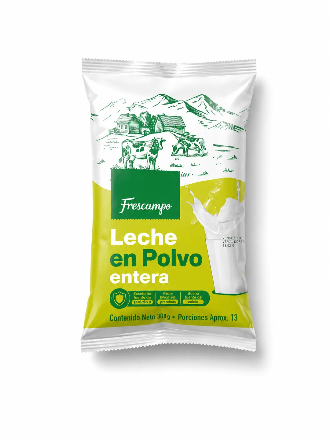 LECHE EN POLVO ENTERA FRESCAMPO X 380 GM