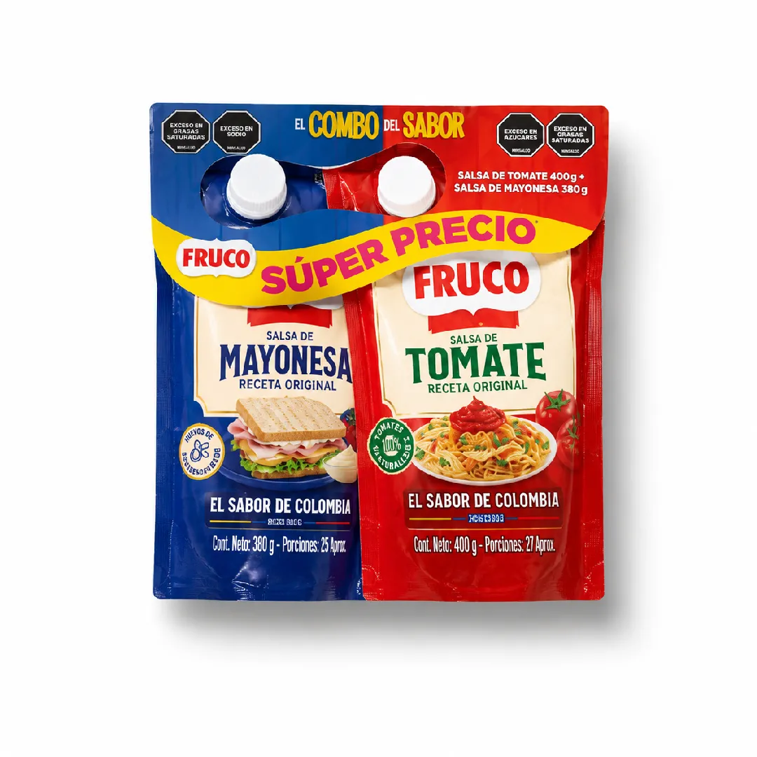 SALSA TOMATE FRUCO X 400+MAYONESA FRUCO X 380 G