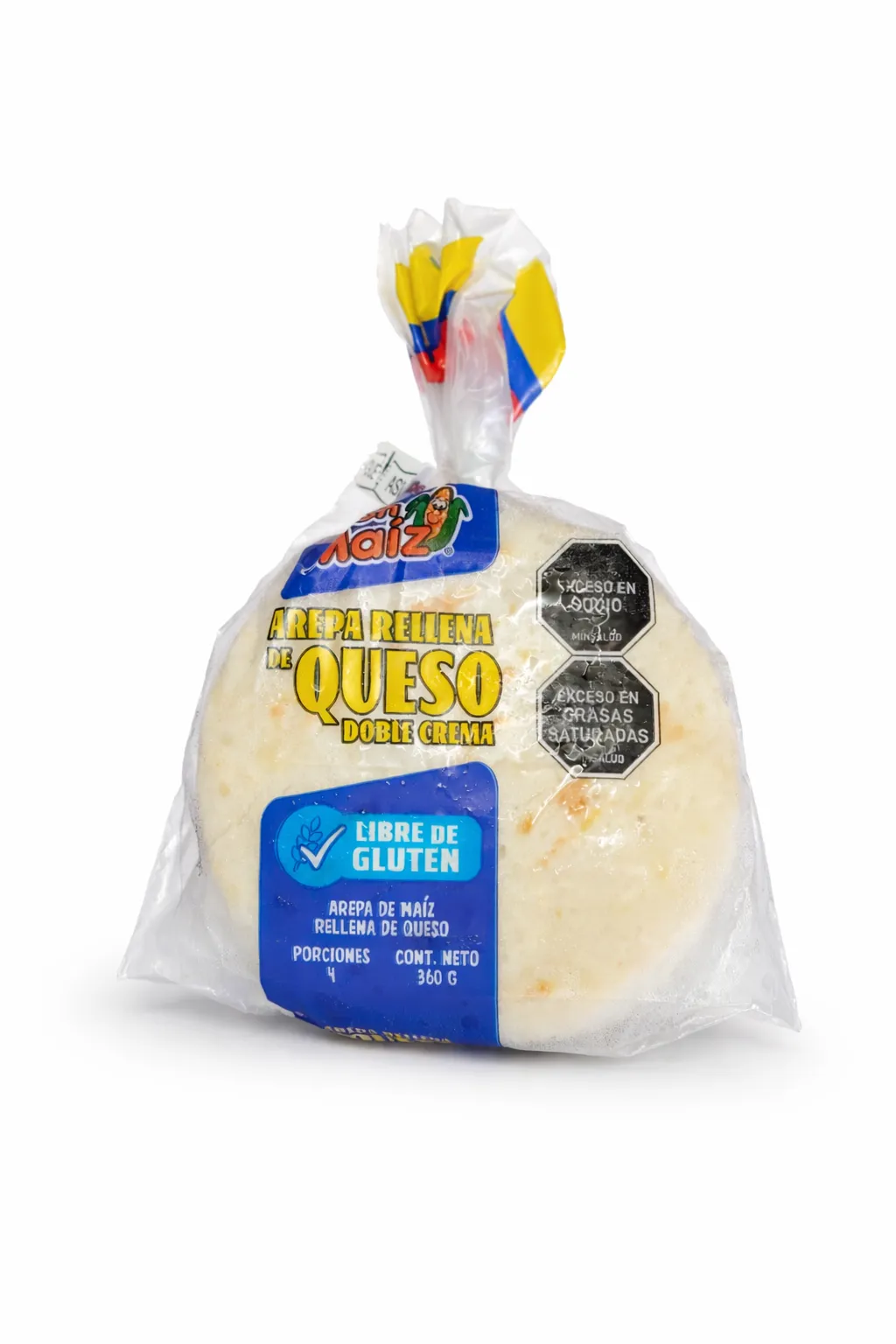 AREPA RELLENA DE QUESO DOBLE CREMA DON MAIZ X 360 G