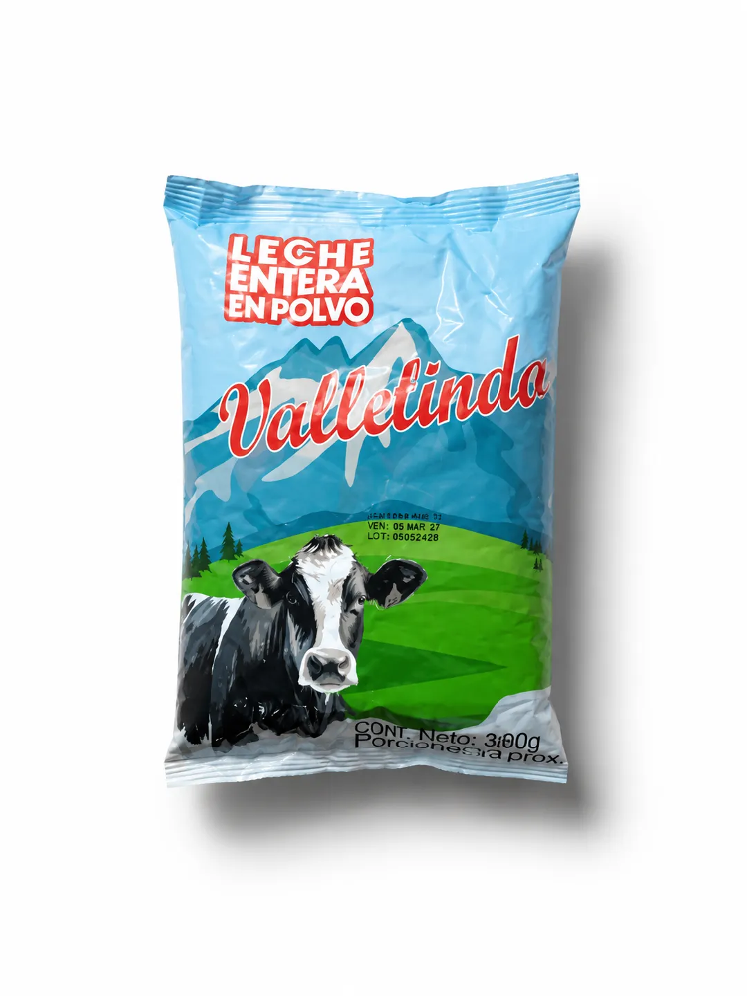 LECHE EN POLVO ENTERA VALLELINDO X 380 GM