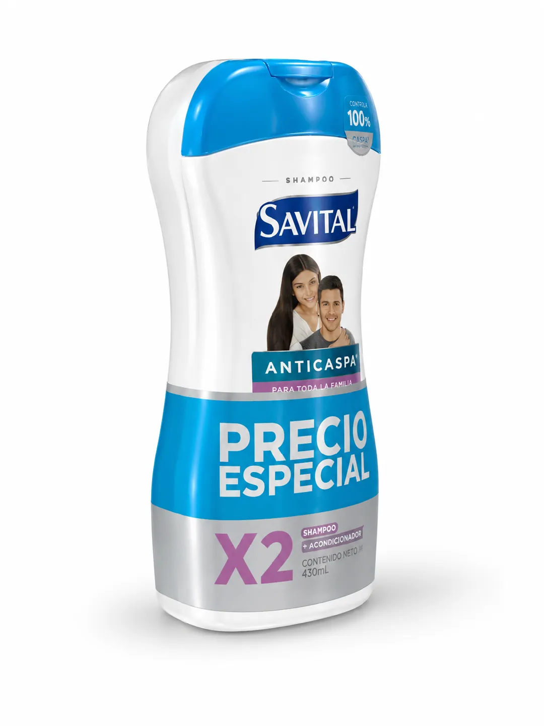 SAVITAL SHAMPOO ANTICASPA TE VERDE X 510+ACONDICIONADOR HIALURONICO X 490 ML