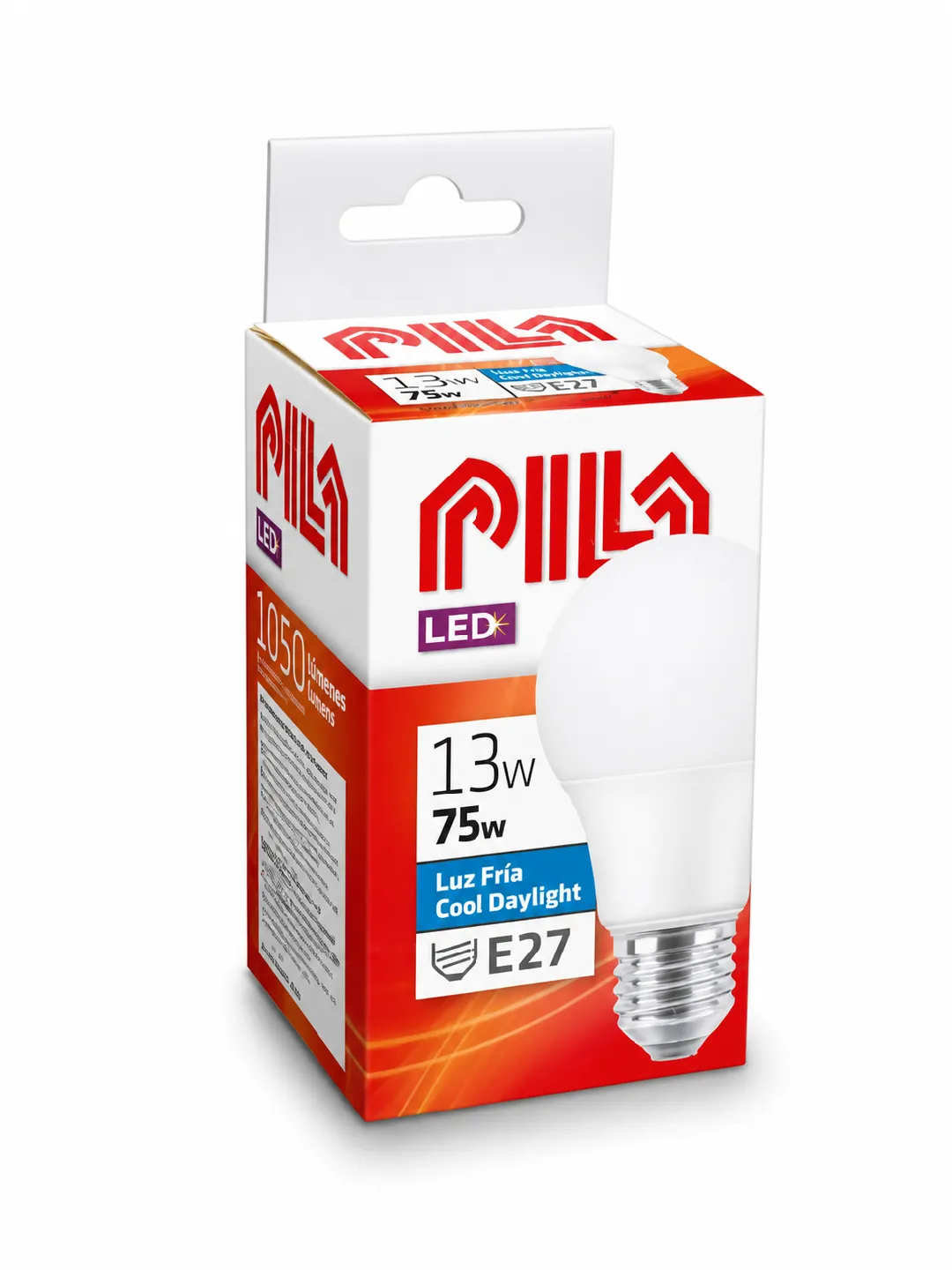 BOMBILLO LED PILA 13W LUZ FRIA