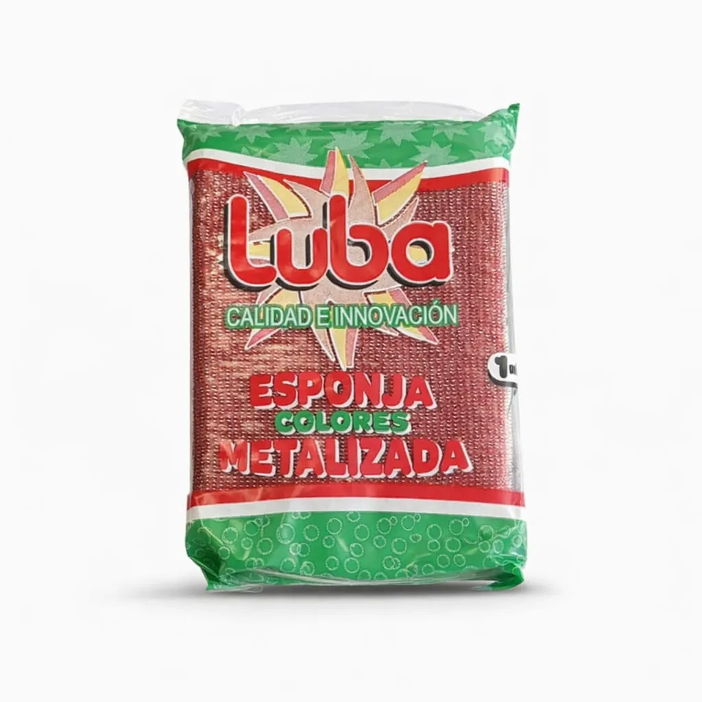 ESPONJA LUBA DE COLORES METALIZADA  SAN JORGE