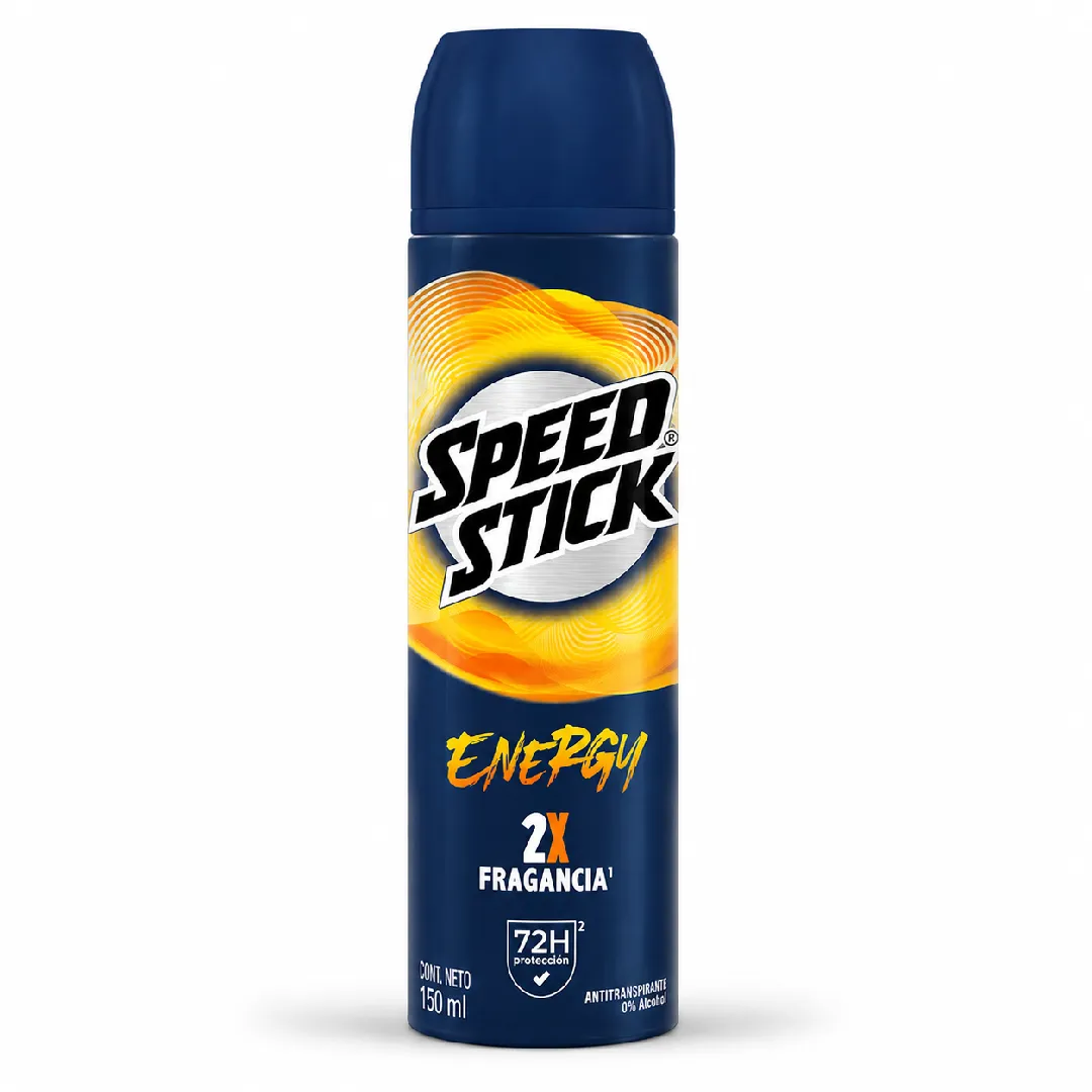 DESODORANTE ANTITRANSPIRANTE SPEED STICK ENERGY EN AEROSOL X 150 ML