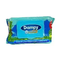 PAÑITOS HUMEDOS DAMPY AZUL X 100