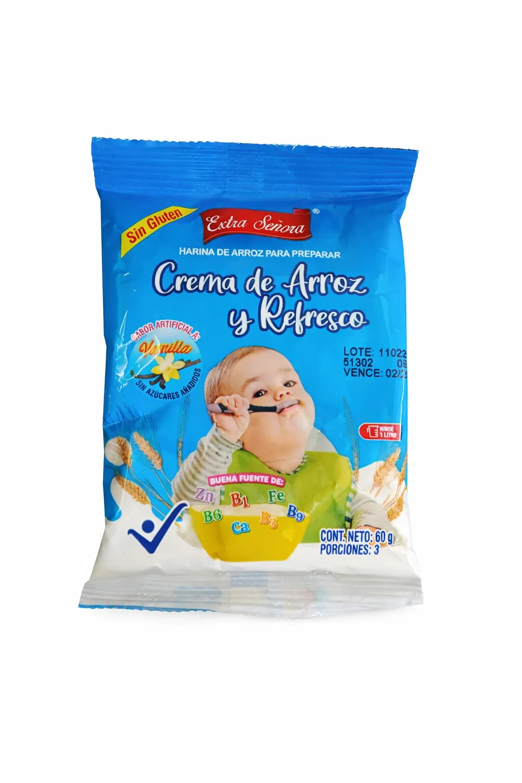 COLADA EXTRA SEÑORA DE ARROZ DE VAINILLA X 60 GM