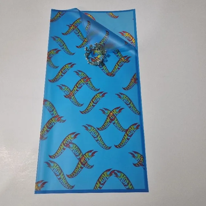 PAQUETE PAPEL COREANO HOT WHEELS AZUL X PAQ(20U) TRASLUCIDO