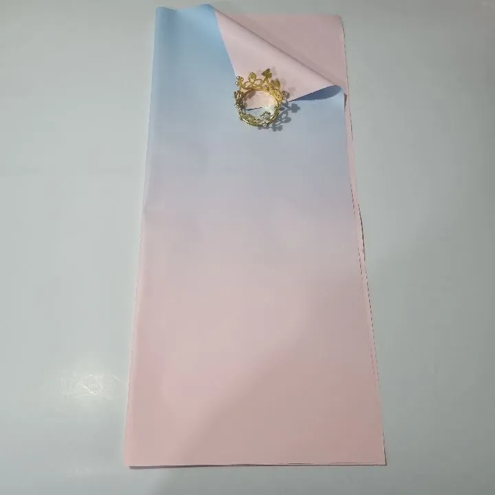 UNIDAD PAPEL COREANO CELESTE ROSADO DEGRADADO REVERSO ROSADO MATE