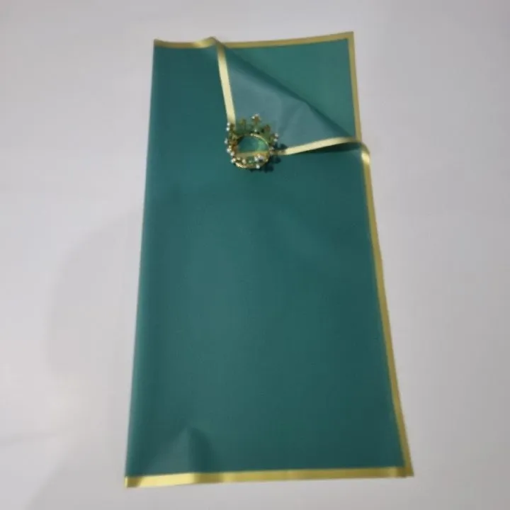 UNIDAD PAPEL COREANO VERDE CON BORDE DORADO TRASLUCIDO