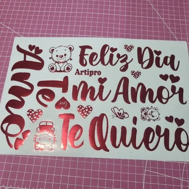 STICKER AMOR MODHJ8 ROJO