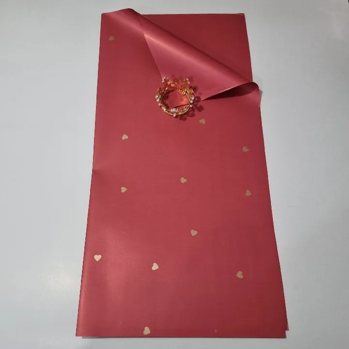 UNIDAD PAPEL COREANO GUINDO CORAZONES DORADOS MATE