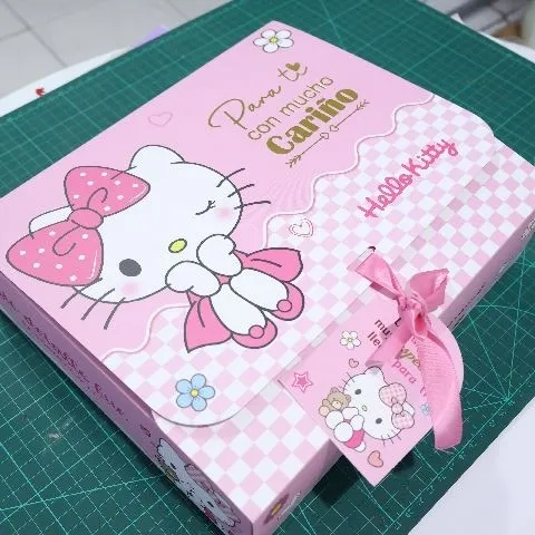 CAJA HELLO KITTY ROSA 28X8X24CM