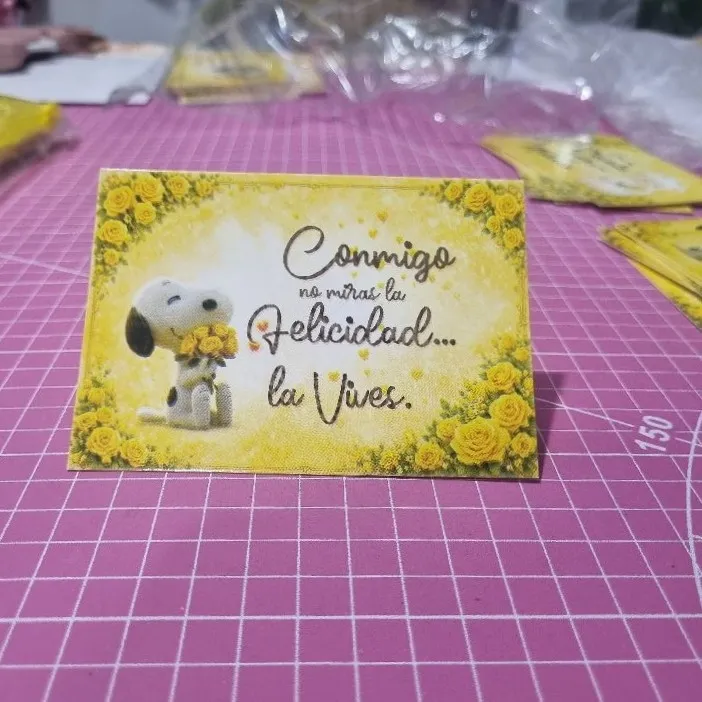 TARJETA FLORES AMARILLAS MOD HF5 10X8CM