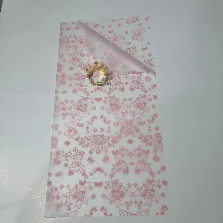 UNIDAD PAPEL COREANO MARIPOSA ROSADA TRASLUCIDO
