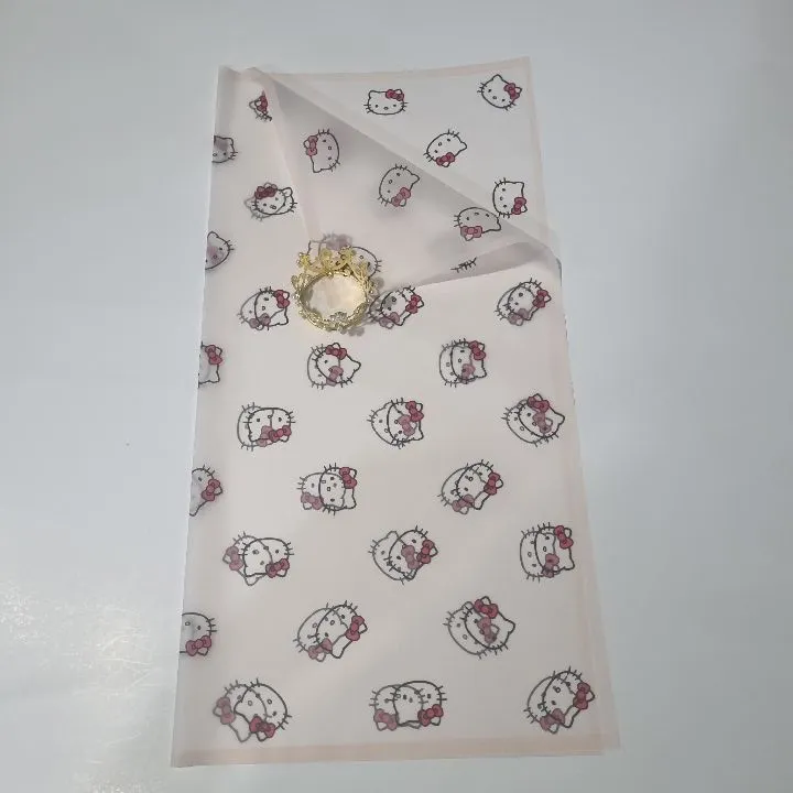 UNIDAD PAPEL COREANO KITTY ROSADO TRASLÚCIDO