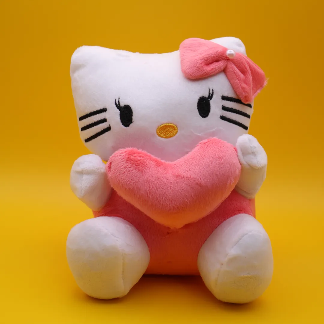 PELUCHE MINI HELLO KITTY LAZO CORAL 14CM