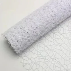 MALLA DISEÑO ARAÑA BLANCO 1M