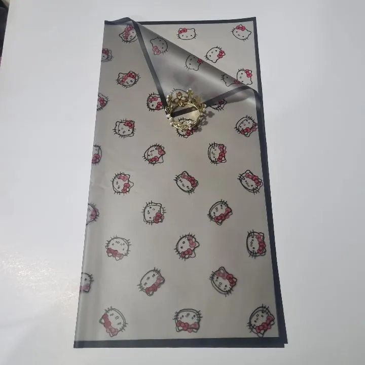 PAQUETE PAPEL COREANO KITTY NEGRO X PAQ(20U) TRASLUCIDO