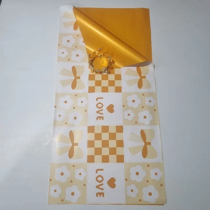 UNIDAD PAPEL COREANO LAZO AMARILLO REVERSO AMARILLO ORO MATE