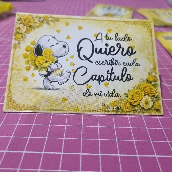 TARJETA FLORES AMARILLAS MOD HT3 10X8CM