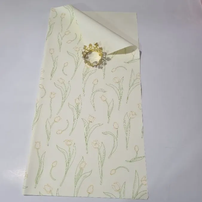 UNIDAD PAPEL COREANO AMARILLO  BEBÉ TULIPAN MATE