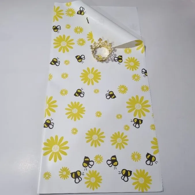 UNIDAD PAPEL COREANO BLANCO MARGARITA AMARILLO MATE