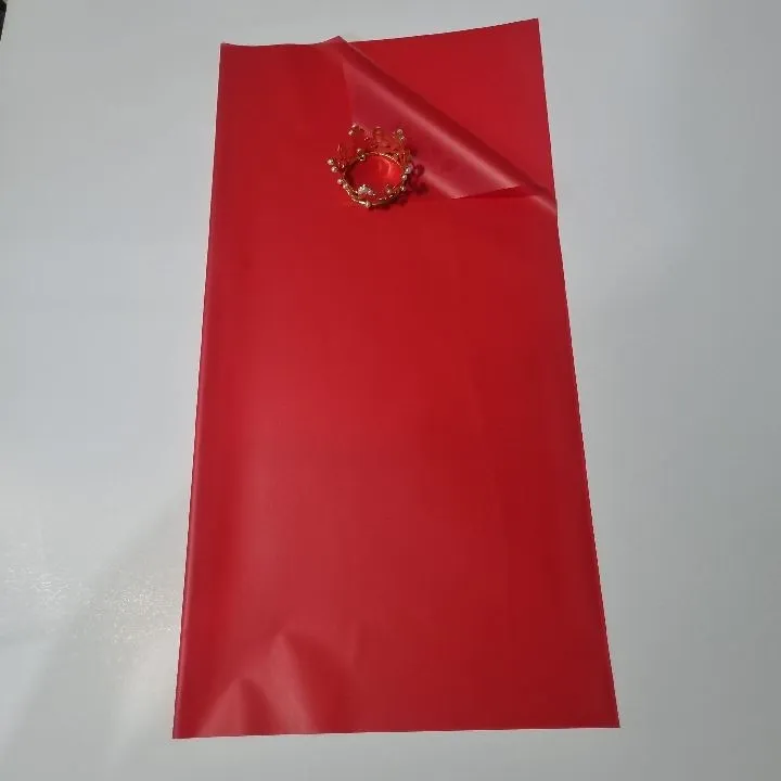 UNIDAD PAPEL COREANO ROJO ENTERO TRASLUCIDO