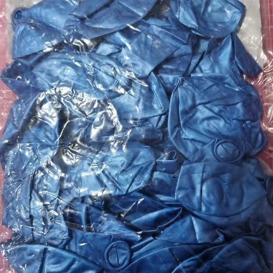 GLOBO CROMADO AZUL #12 (50 UNIDADES)