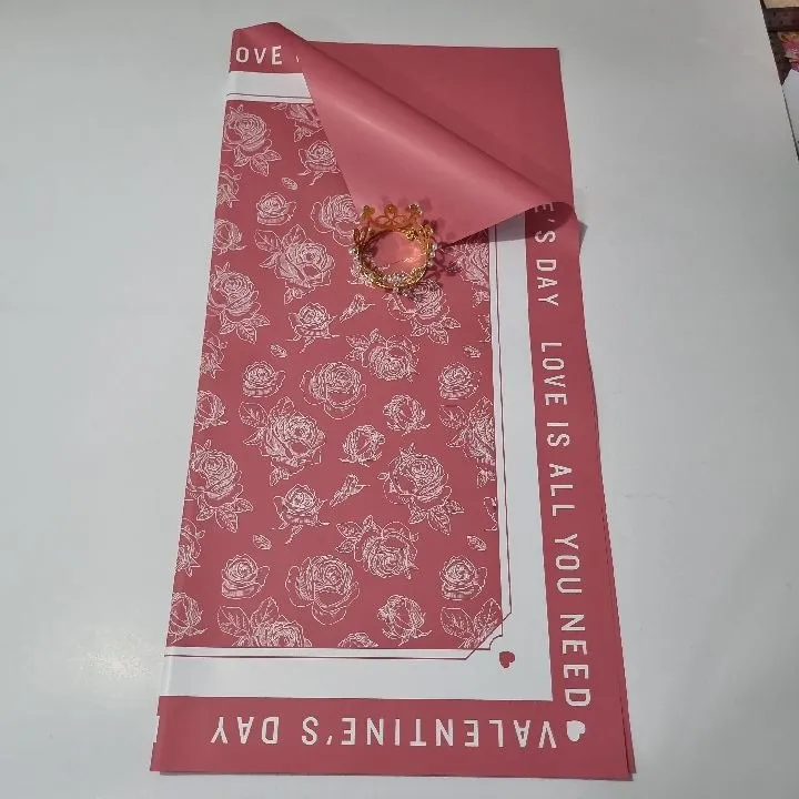 UNIDAD PAPEL COREANO ROSADO OSCURO ROSAS MATE