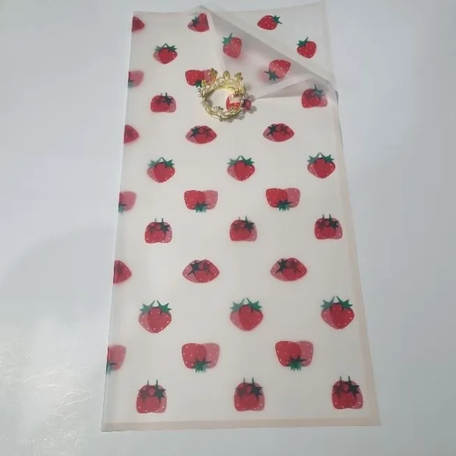 UNIDAD PAPEL COREANO FRESA ROSADO TRASLÚCIDO