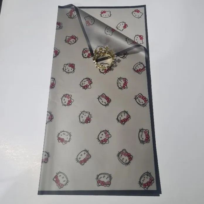 UNIDAD PAPEL COREANO KITTY NEGRO TRASLUCIDO