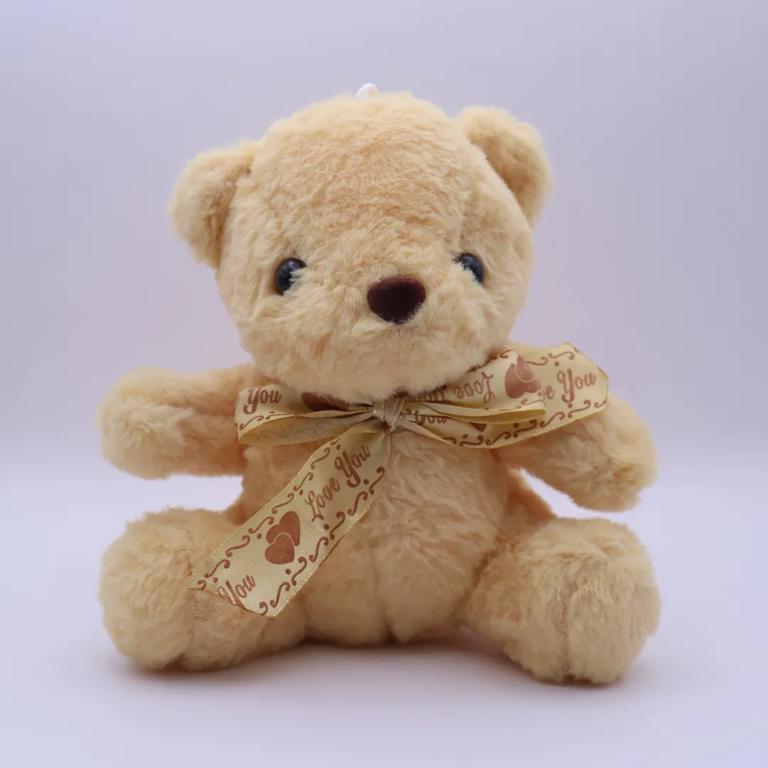 PELUCHE OSITO LAZO COLOR BEIGE 13CM