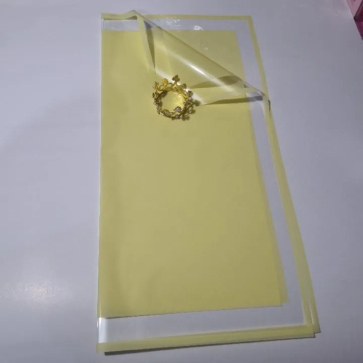 PAQUETE PAPEL COREANO AMARILLO BEBÉ TRASLUCIDO