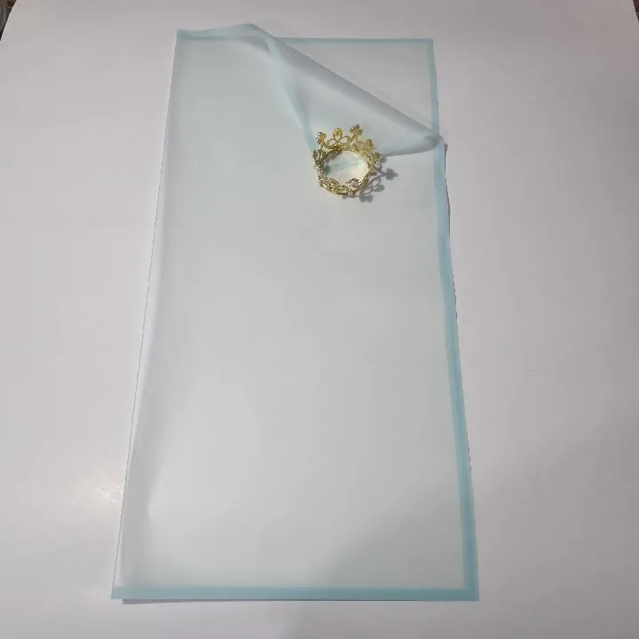 PAQUETE PAPEL COREANOCELESTE CON BORDE CELESTE X PAQ(20U) TRASLUCIDO