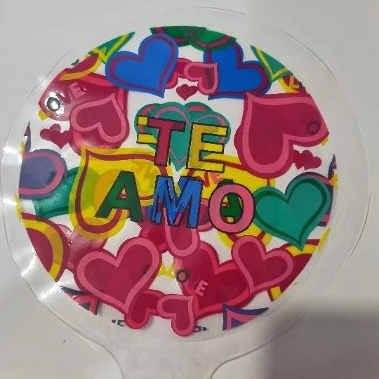 GLOBO BURBUJA #20 TE AMO CORAZÓN DE COLORES