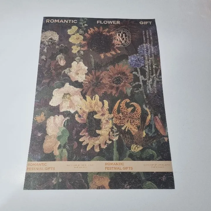 UNIDAD PAPEL DECORATIVO ROMÁNTIC FLOWER 34X 50CM