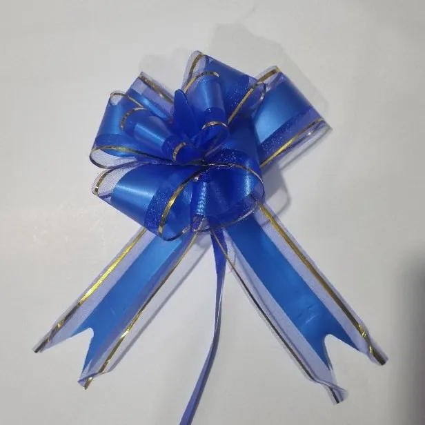 LAZOS MÁGICOS AZUL CON BORDE DORADO