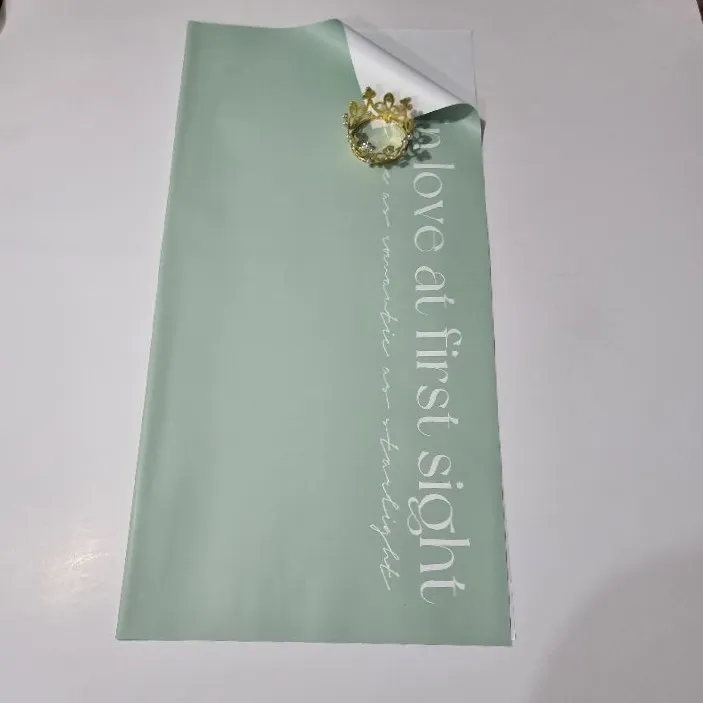 UNIDAD PAPEL COREANO VERDE AGUA REVERSO BLANCO MATE