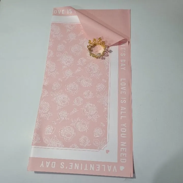 PAQUETE PAPEL COREANO ROSADO VALETINES  X PAQ(20U) MATE