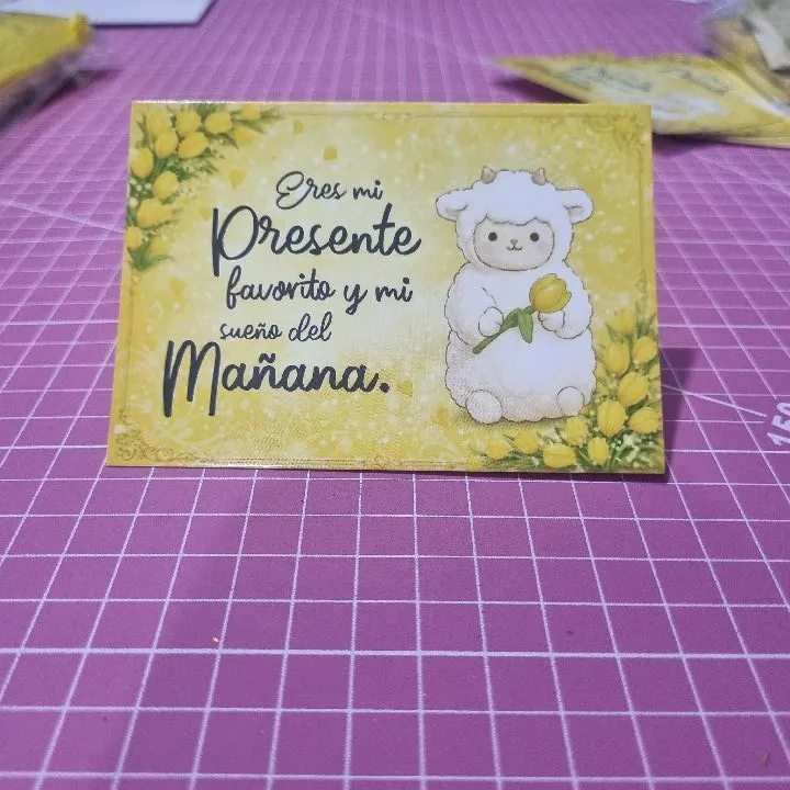 TARJETA FLORES AMARILLAS MOD IT7 10X8CM