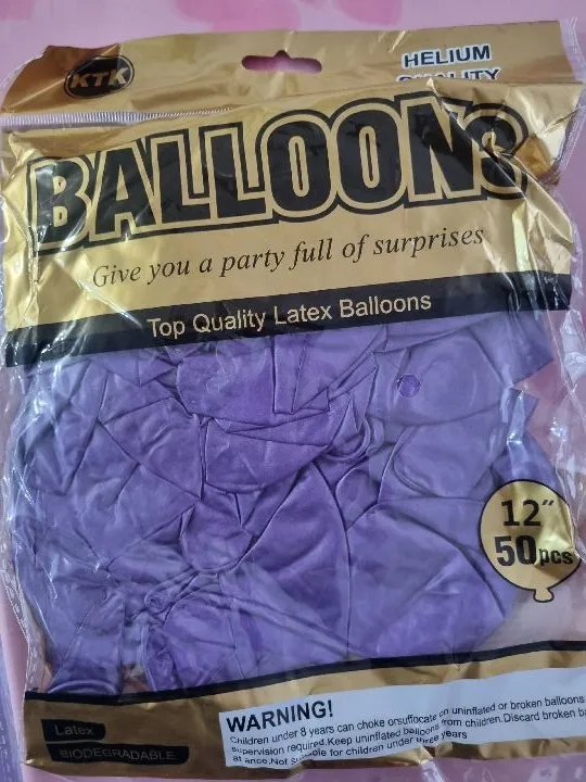 GLOBO CROMADO MORADO #12 (50 UNIDADES)