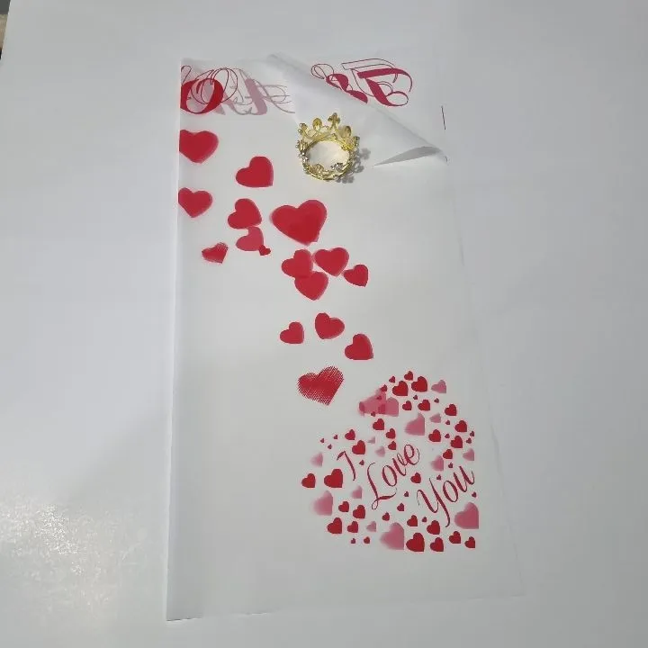 UNIDAD PAPEL COREANO BLANCO I LOVE YOU TRASLÚCIDO