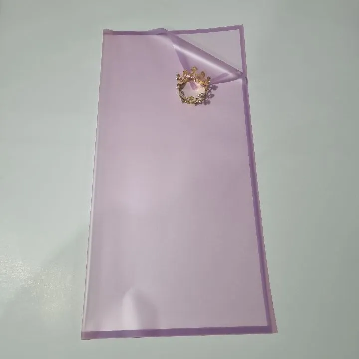 UNIDAD PAPEL COREANO LILA CON BORDE LILA TRASLÚCIDO