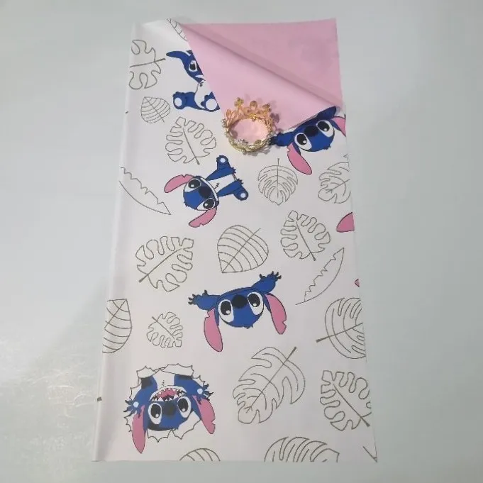 UNIDAD PAPEL COREANO STITCH BLANCO REVERSO ROSADO MATE