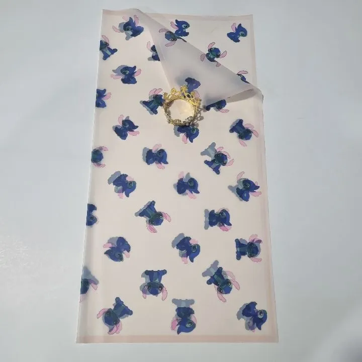 UNIDAD PAPEL COREANO STITCH ROSADO TRASLÚCIDO